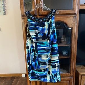 Jeweled Neckline Dress